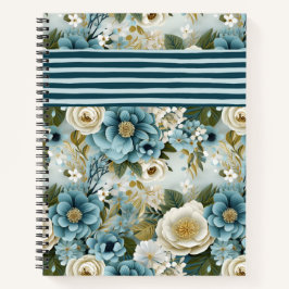 HÜBSCHE BLAU- UND KREBSATERCOLOR-BLUME NOTIZBLOCK