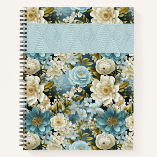 HÜBSCHE BLAU- UND KREBSATERCOLOR-BLUME NOTIZBLOCK