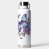 HÜBSCHE BLAU- UND LILA WASSERFELDER TRINKFLASCHE (Rückseite)