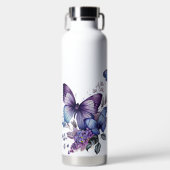 HÜBSCHE BLAU- UND LILA WASSERFELDER TRINKFLASCHE (Vorderseite)