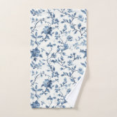 Hübsche Blau Weiße Florale   Badhandtuch Set (Handtuch)