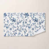 Hübsche Blau Weiße Florale   Badhandtuch Set (Handtuch)