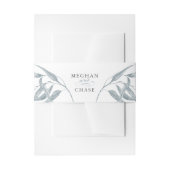 Hübsche blaue Blätter Einladungsbanderole (Vorderseite Beispiel)