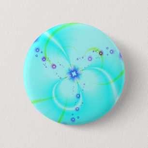 Hübsche blaue Blume Button