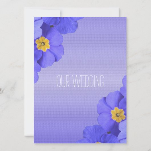 Hübsche blaue Blume Christlich, religiös Einladung (Rückseite)