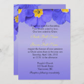 Hübsche blaue Blume Christlich, religiös Einladung (Vorne/Hinten)