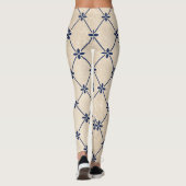 Hübsche Blaue Blume Leggings (Rückseite)