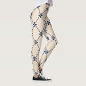 Hübsche Blaue Blume Leggings (Rechts)
