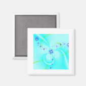 Hübsche blaue Blume Magnet (Vorderseite/Rückseite)
