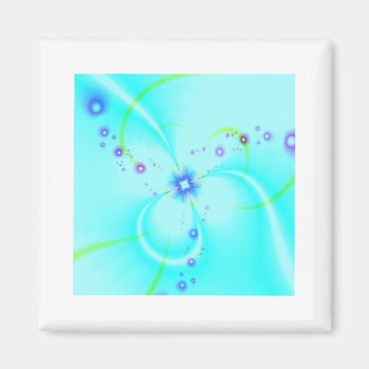 Hübsche blaue Blume Magnet (Vorne)