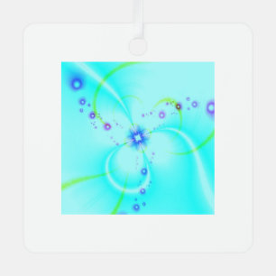 Hübsche blaue Blume Ornament Aus Metall