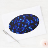 Hübsche blaue Blume Ovaler Aufkleber (Umschlag)