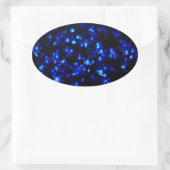 Hübsche blaue Blume Ovaler Aufkleber (Tasche)