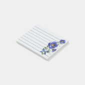 Hübsche blaue Blume Post-it Klebezettel (angewinkelt)