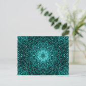 Hübsche Blaue Blume Postkarte (Stehend Vorderseite)