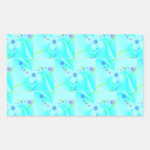 Hübsche blaue Blume Rechteckiger Aufkleber