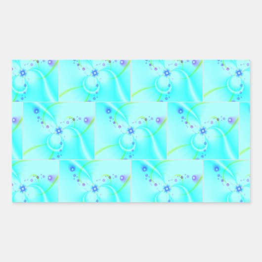 Hübsche blaue Blume Rechteckiger Aufkleber (Vorderseite)