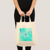 Hübsche blaue Blume Tragetasche (Vorderseite (Produkt))