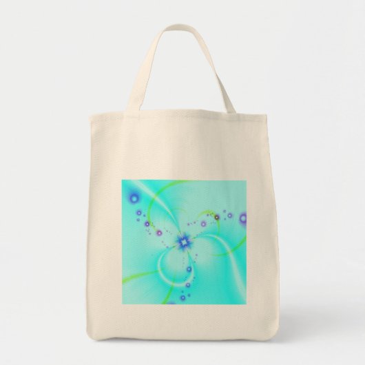 Hübsche blaue Blume Tragetasche (Vorne)