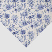 Hübsche Blaue Blumen Brautparty Seidenpapier (Ausschnitt)