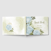 hübsche blaue Blumen grüne Blätter botanisch Gästebuch (Voll)