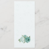 hübsche blaue Blumen grüne Blätter botanisch Menükarte (Rückseite)