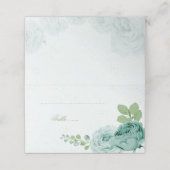 hübsche blaue Blumen grüne Blätter botanisch Platzkarte (Außenseite Aufgefaltet)