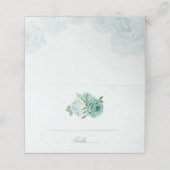 hübsche blaue Blumen Grüne Blätter botanischer Ort Platzkarte (Außenseite Aufgefaltet)