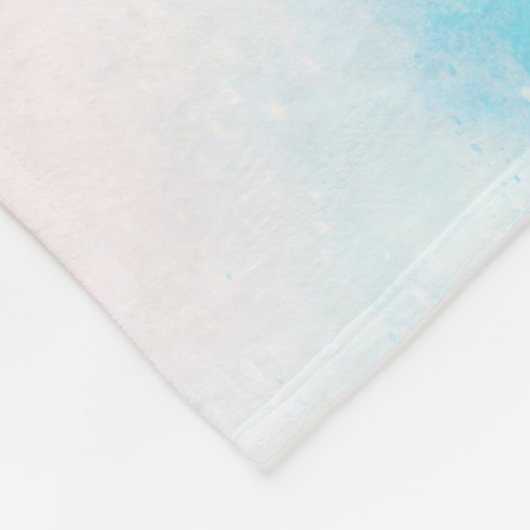 Hübsche blaue Blumen im rosa Hintergrund Fleecedecke (Ecke)