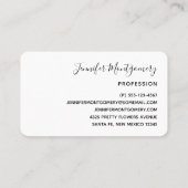 Hübsche blaue Blumen im rosa Hintergrund Visitenkarte (Rückseite)