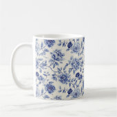 Hübsche blaue Blumen Kaffeetasse (Links)