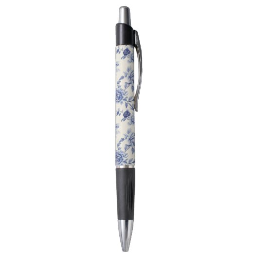 Hübsche blaue Blumen Kugelschreiber (Unterseite (Vertikal))