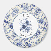Hübsche blaue Blumen Magnet (Vorne)