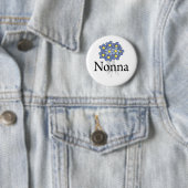 Hübsche blaue Blumen-Oma-T-Shirt Button (Beispiel)