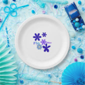 Hübsche blaue Blumen Papier Teller (Party)