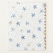 Hübsche blaue Blumen Planer (Rückseite)