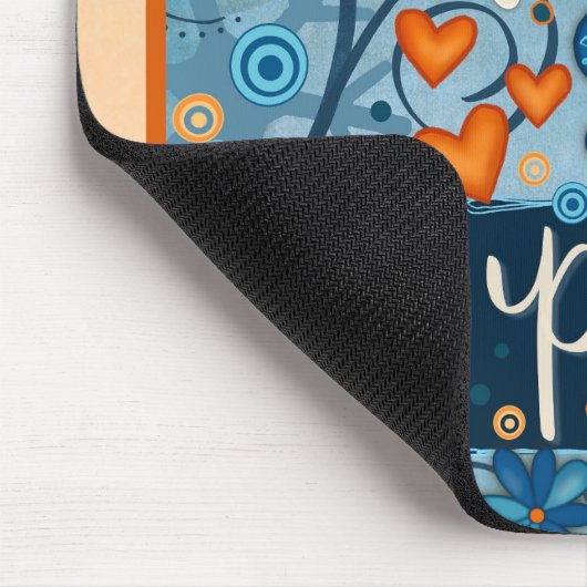 Hübsche blaue Blütenpräsenz Inspirierend Inspiriti Mousepad (Ecke)