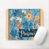 Hübsche blaue Blütenpräsenz Inspirierend Inspiriti Mousepad (Mit Mouse)