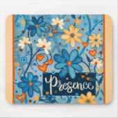 Hübsche blaue Blütenpräsenz Inspirierend Inspiriti Mousepad (Vorne)