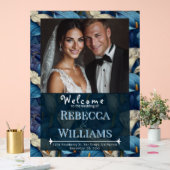 Hübsche Blaue Calla-Lilien Landhochzeit Acrylschild (Hochzeit)