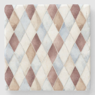 Hübsche Blaue Creme Beige Braune Diamanten Steinuntersetzer
