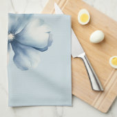 Hübsche blaue Creme-Blume Geschirrtuch (Viertel Falte)