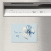 Hübsche blaue Creme-Blume Magnet (In Situ (Geschirrspüler))