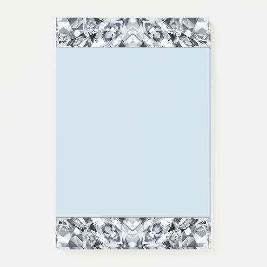 Hübsche blaue Diamantanmerkungsauflagepost-it Post-it Klebezettel (Vorderseite)