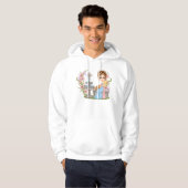 Hübsche blaue Fee Pixel Art Hoodie (Vorne ganz)