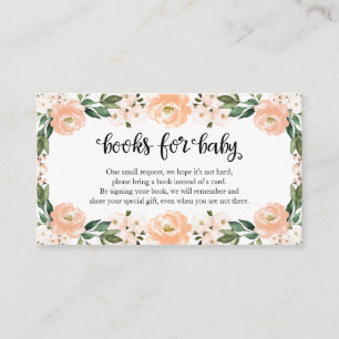 Hübsche blaue florale Babyparty-Bücher für Baby Begleitkarte