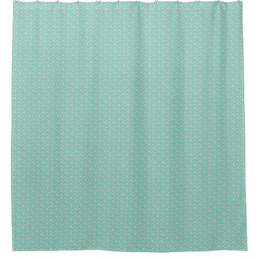 Hübsche blaue Herzen Duschvorhang (Vorderseite)