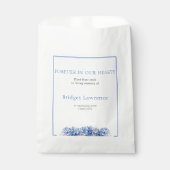 Hübsche Blaue Hortensien Trauersaatgutpackung Geschenktütchen (Vorderseite)