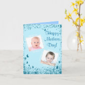 Hübsche Blaue Instraktionsmütter Karte (Gelbe Blume)