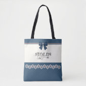 Hübsche blaue kokette Bogen Violin Orchester-Tasch Tasche (Vorderseite)